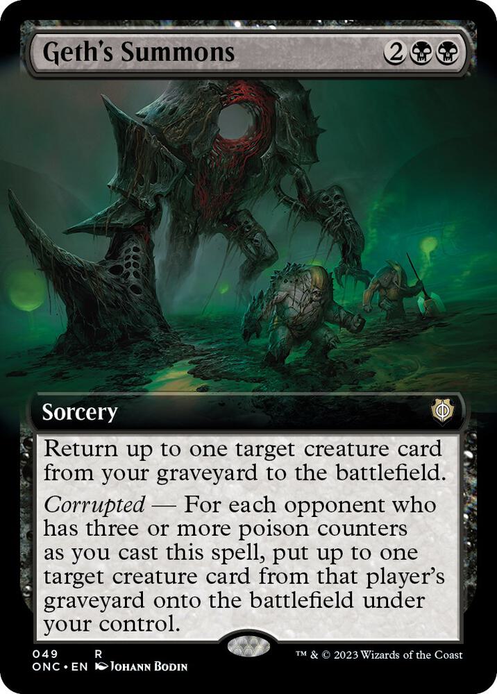 Geth's Summons (Extended Art) (49) [Phyrexia: All Will Be One Commander] [Extended Art]