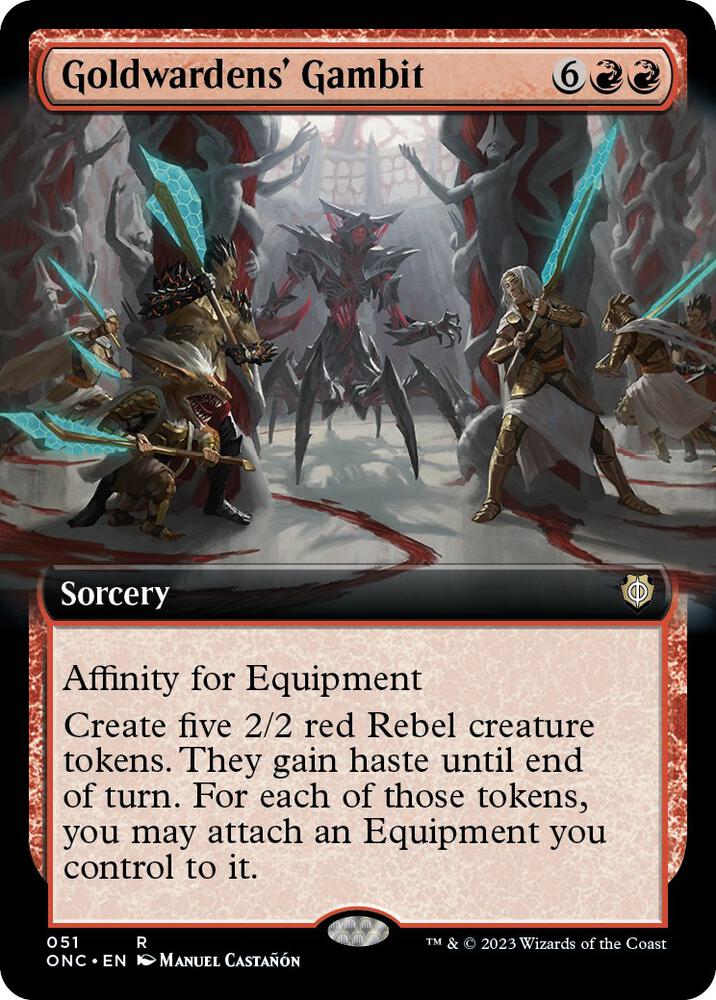 Goldwardens' Gambit (Extended Art) (51) [Phyrexia: All Will Be One Commander] [Extended Art]