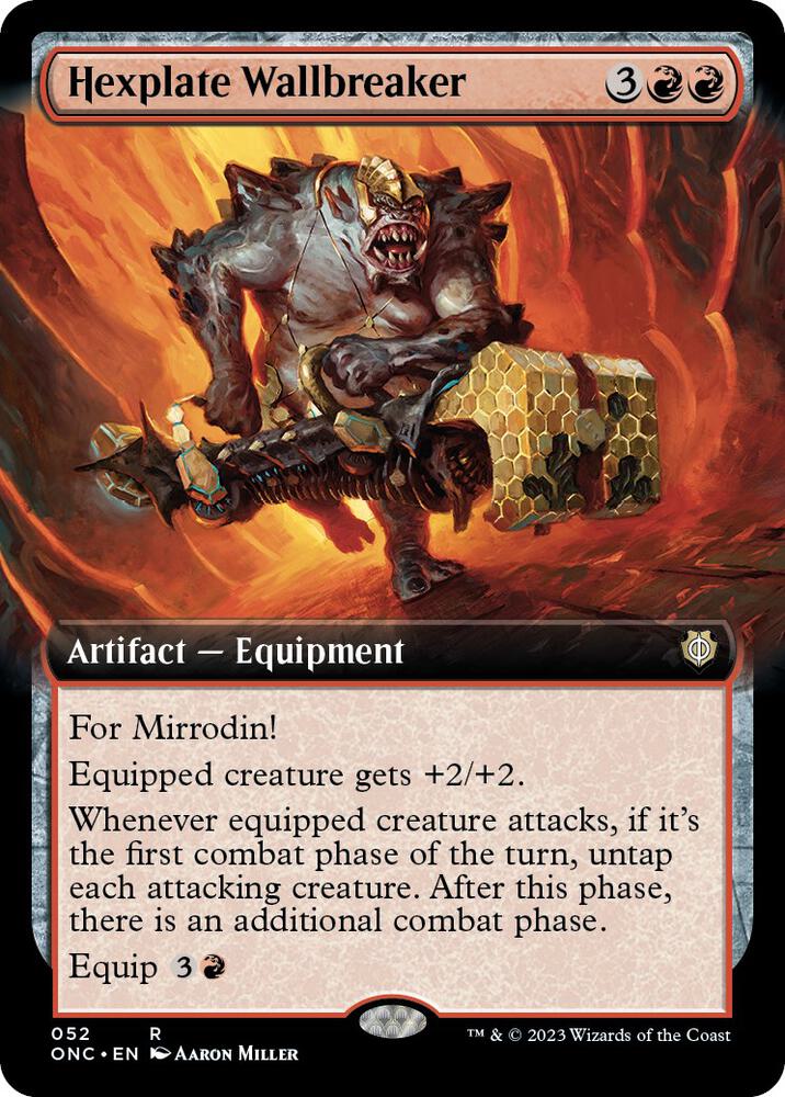 Hexplate Wallbreaker (Extended Art) (52) [Phyrexia: All Will Be One Commander] [Extended Art]