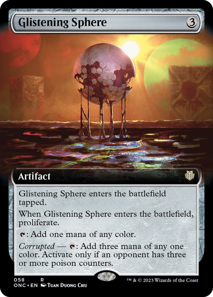 Glistening Sphere (Extended Art) (58) [Phyrexia: All Will Be One Commander] [Extended Art]
