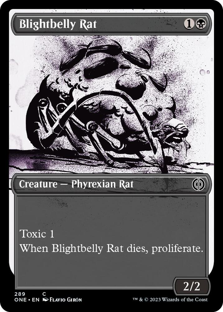 Blightbelly Rat (Showcase) (289) [Phyrexia: All Will Be One] [Showcase]