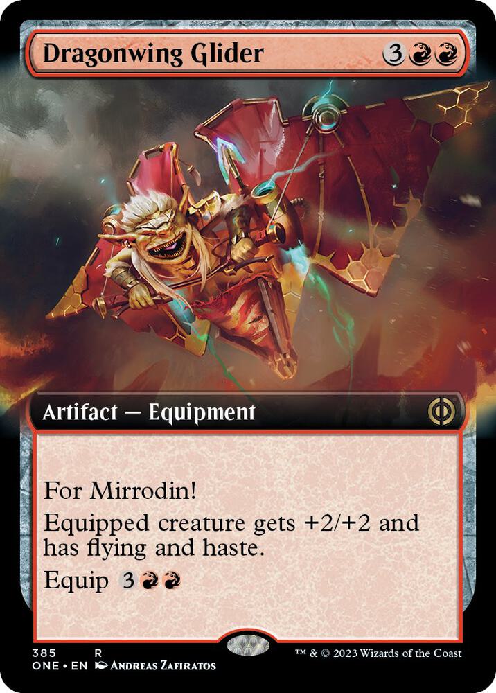 Dragonwing Glider (Extended Art) (385) [Phyrexia: All Will Be One] [Extended Art]