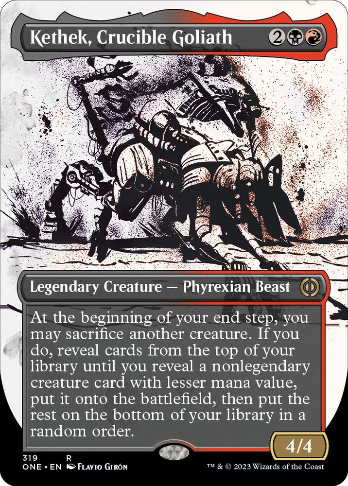 Kethek, Crucible Goliath (Showcase) (319) [Phyrexia: All Will Be One] [Showcase, Borderless]