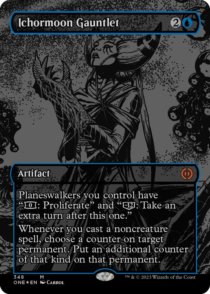Ichormoon Gauntlet (Oil Slick Raised Foil) (348) [Phyrexia: All Will Be One] [Borderless]