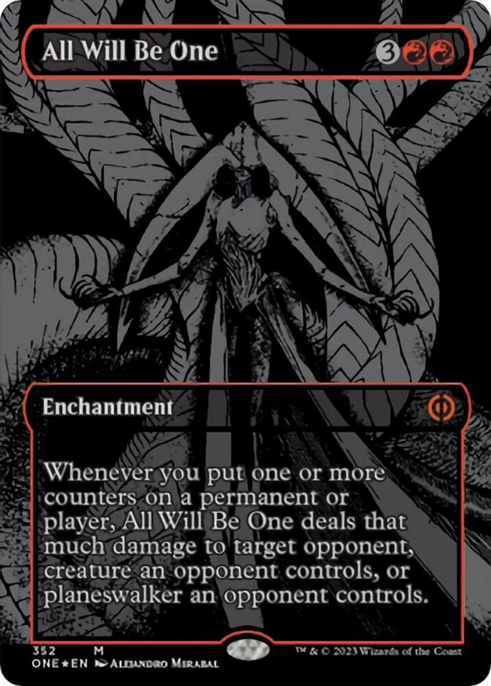 All Will Be One (Oil Slick Raised Foil) (352) [Phyrexia: All Will Be One] [Borderless]