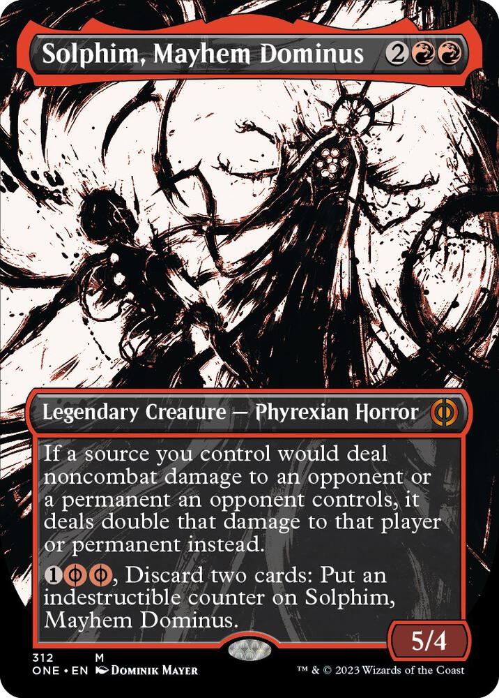Solphim, Mayhem Dominus (Showcase) (312) [Phyrexia: All Will Be One] [Showcase, Borderless]