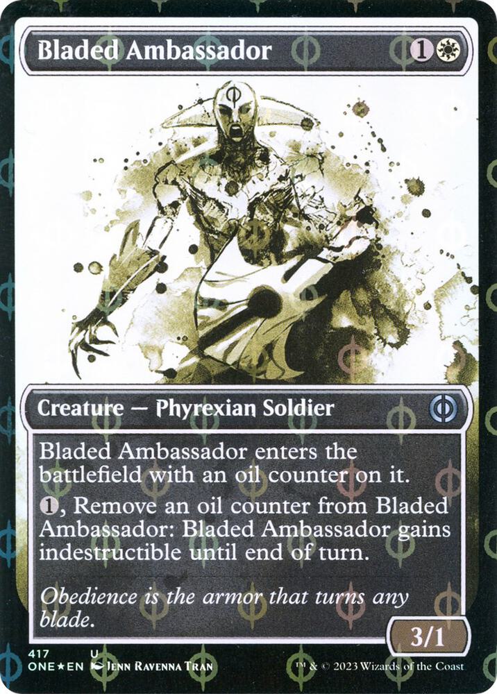 Bladed Ambassador (Showcase) (Step-and-Compleat Foil) (417) [Phyrexia: All Will Be One] [Showcase]