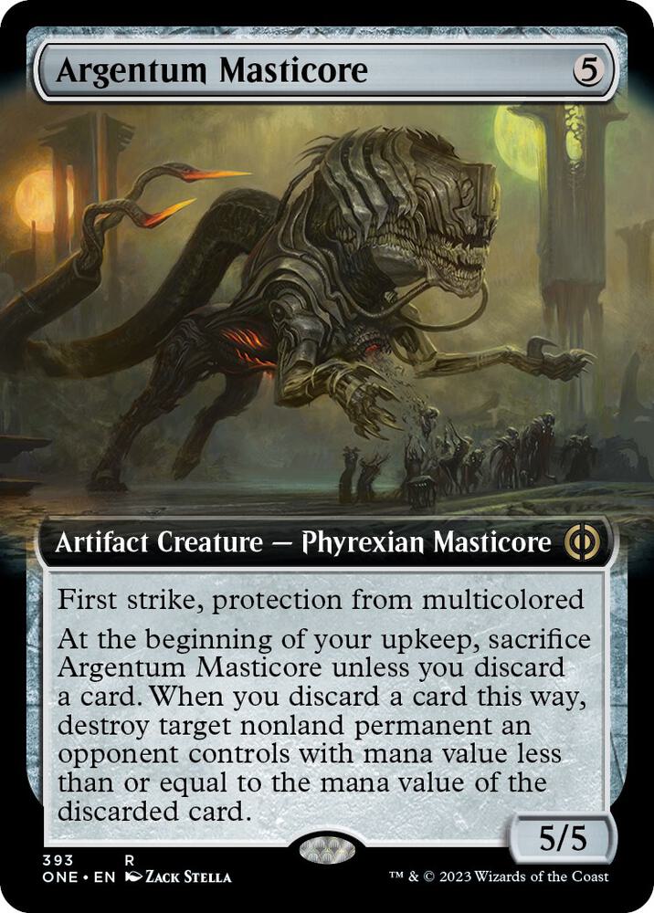 Argentum Masticore (Extended Art) (393) [Phyrexia: All Will Be One] [Extended Art]