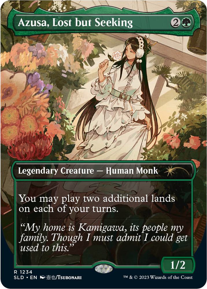 Azusa, Lost but Seeking (1234) [Secret Lair Drop] [Borderless]