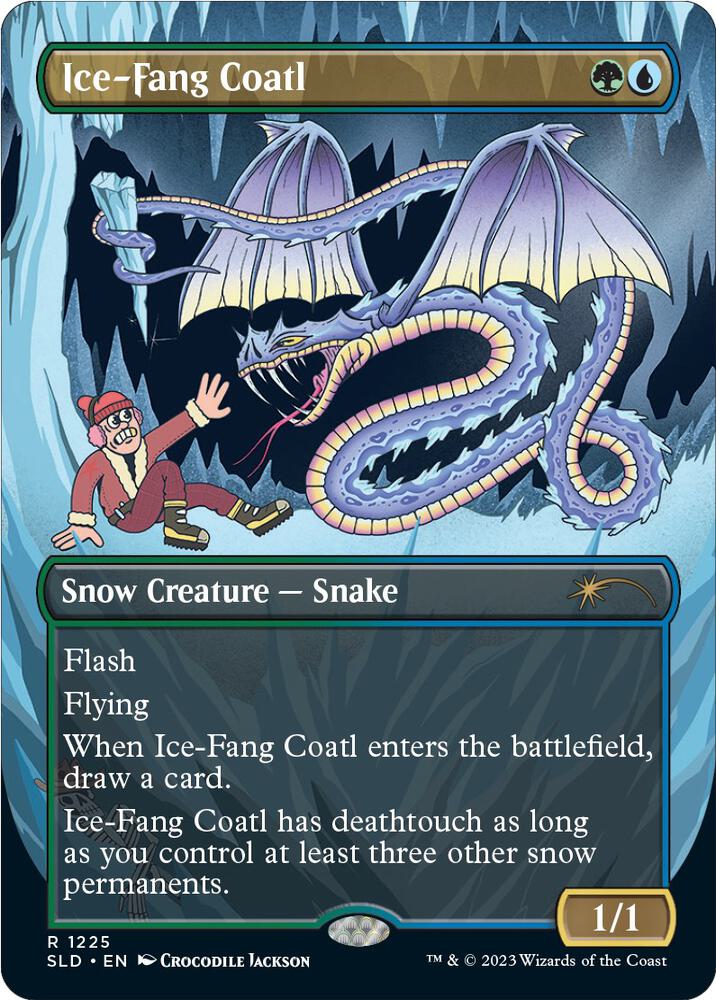 Ice-Fang Coatl (1225) [Secret Lair Drop] [Borderless]