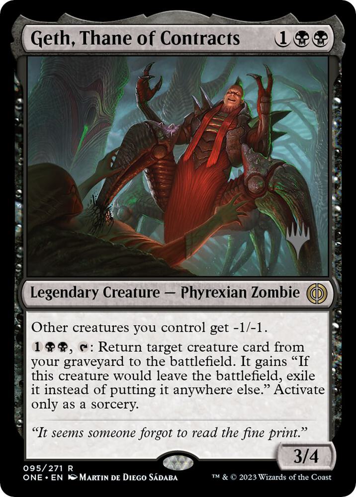 Geth, Thane of Contracts (95) [Phyrexia: All Will Be One Promos]