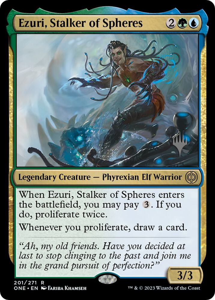 Ezuri, Stalker of Spheres (201) [Phyrexia: All Will Be One Promos]