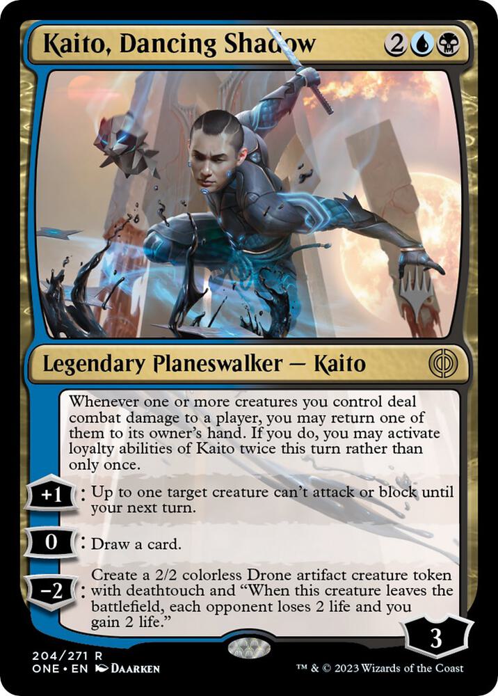 Kaito, Dancing Shadow (204) [Phyrexia: All Will Be One Promos]