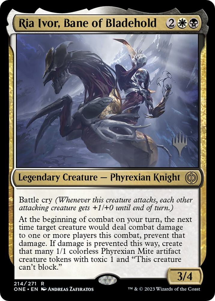 Ria Ivor, Bane of Bladehold (214) [Phyrexia: All Will Be One Promos]