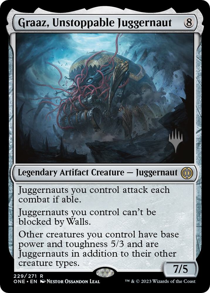 Graaz, Unstoppable Juggernaut (229) [Phyrexia: All Will Be One Promos]
