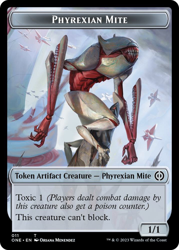 Phyrexian Mite (011) // Samurai Double-sided Token (11 // 2) [Phyrexia: All Will Be One]