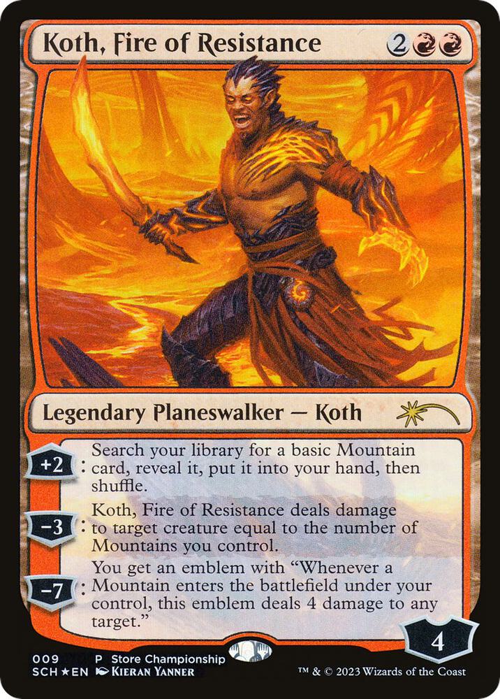Koth, Fire of Resistance (9) [Game Day Promos]
