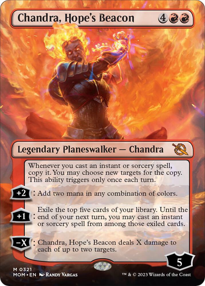 Chandra, Hope's Beacon (Borderless) (321) [March of the Machine] [Borderless]