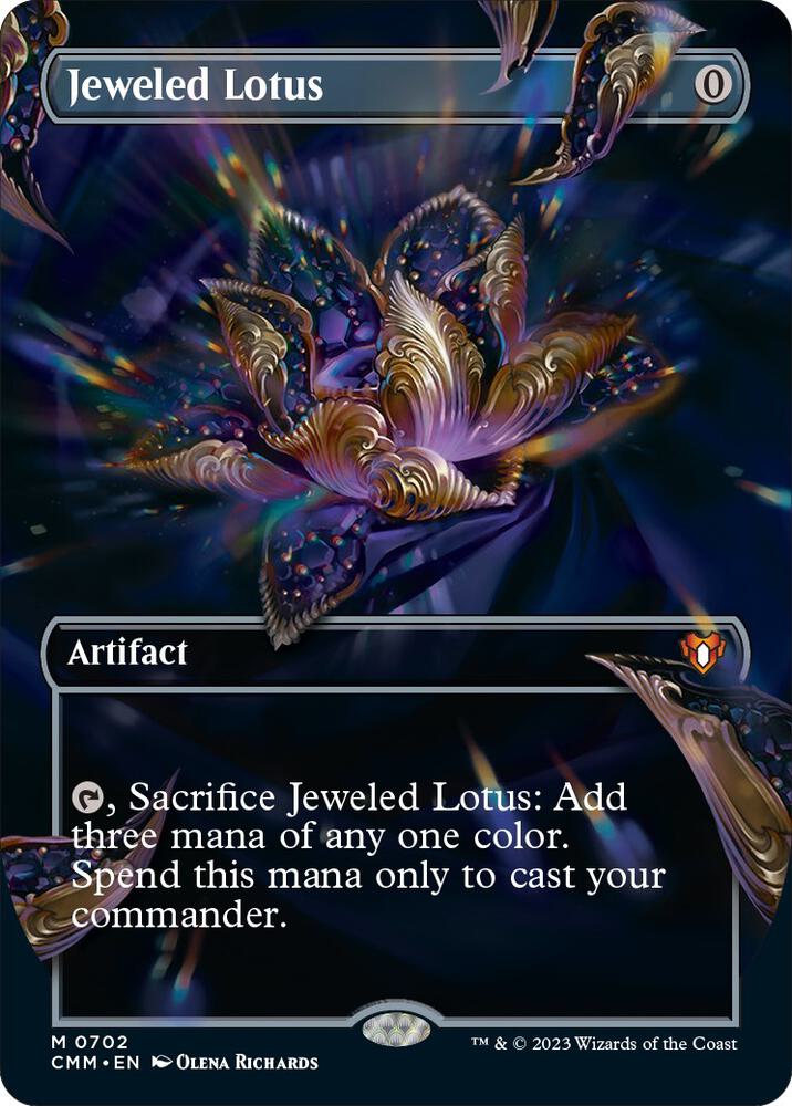 Jeweled Lotus (Borderless) (702) [Commander Masters] [Borderless]