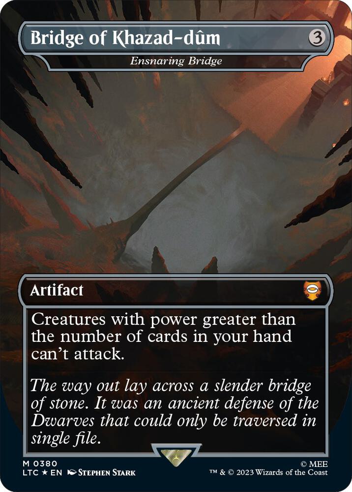 Bridge of Khazad-dum - Ensnaring Bridge (Surge Foil) (380) [Tales of Middle-earth Commander] [Borderless]