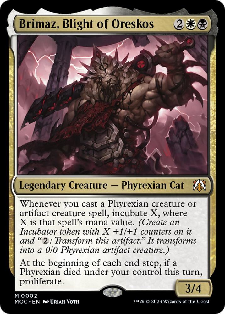 Brimaz, Blight of Oreskos (2) [March of the Machine Commander]