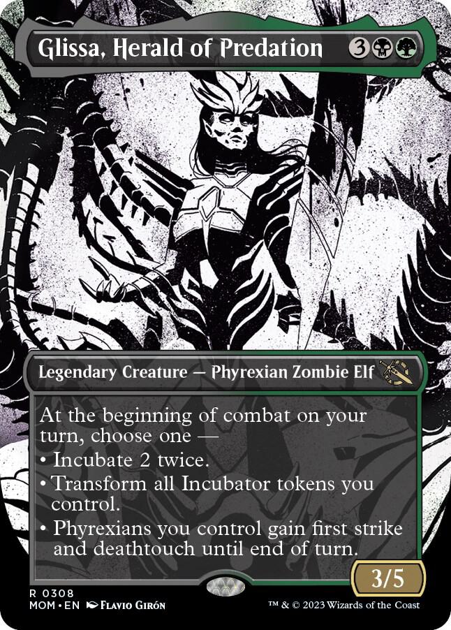 Glissa, Herald of Predation (Showcase) (308) [March of the Machine] [Showcase, Borderless]
