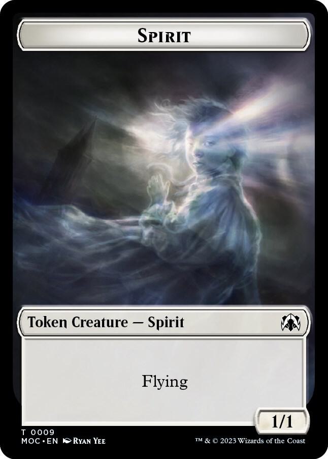 Spirit (0009) // Treasure Double-sided Token (9 // 20) [March of the Machine Commander]