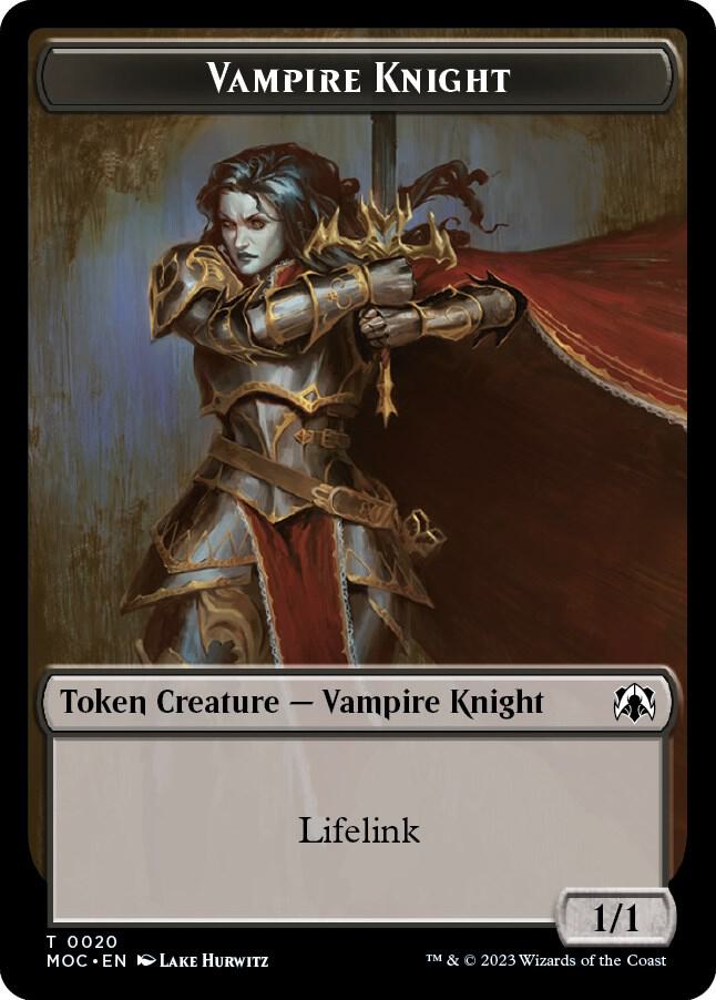 Vampire Knight // Soldier Double-sided Token (20 // 8) [March of the Machine Commander]