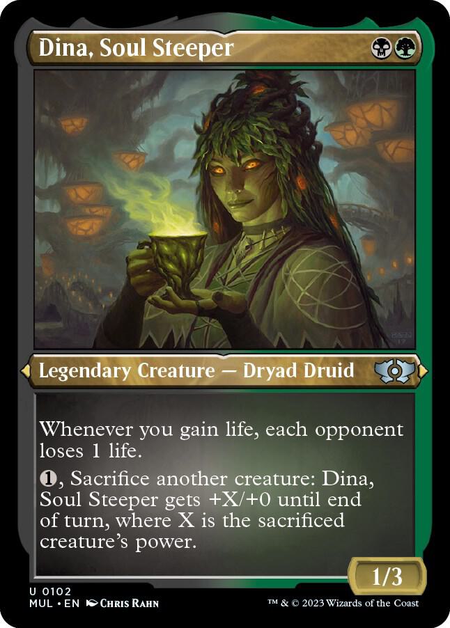 Dina, Soul Steeper (Foil Etched) (102) [Multiverse Legends]