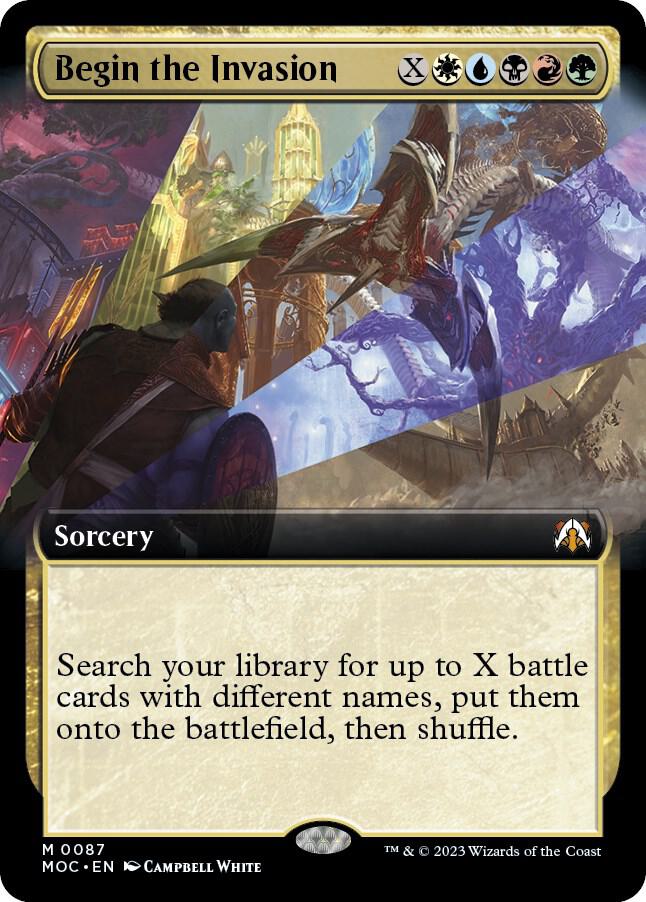 Begin the Invasion (Extended Art) (87) [March of the Machine Commander] [Extended Art]
