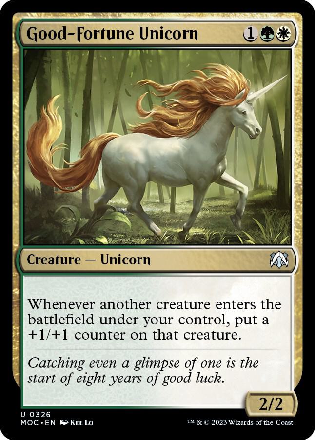 Good-Fortune Unicorn (326) [March of the Machine Commander]