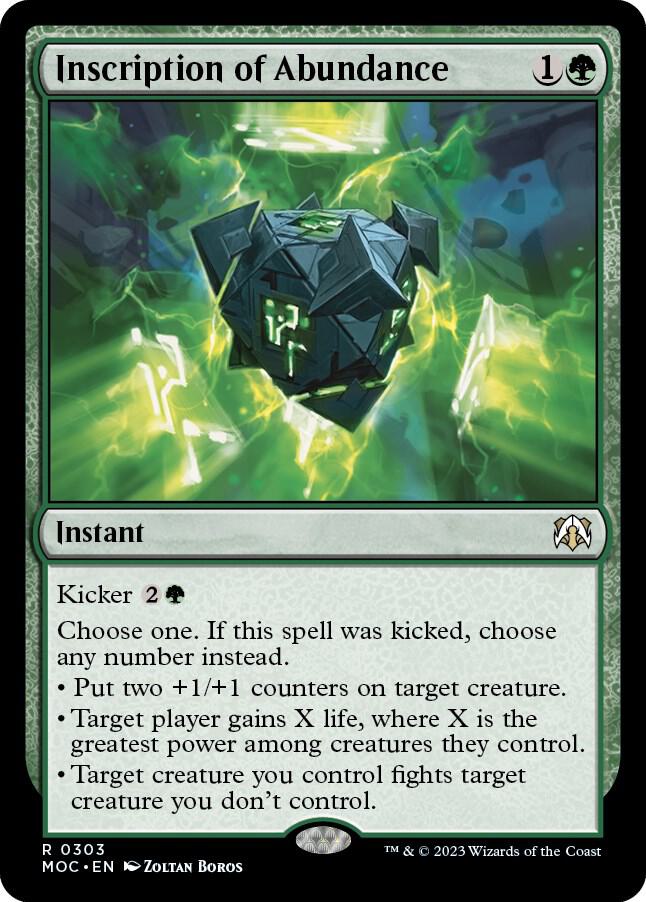 Inscription of Abundance (303) [March of the Machine Commander]