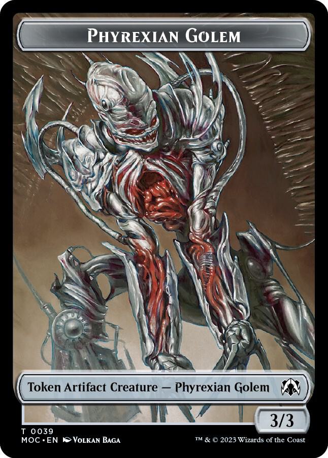 Phyrexian Golem // Phyrexian Horror Double-sided Token (39 // 40) [March of the Machine Commander]