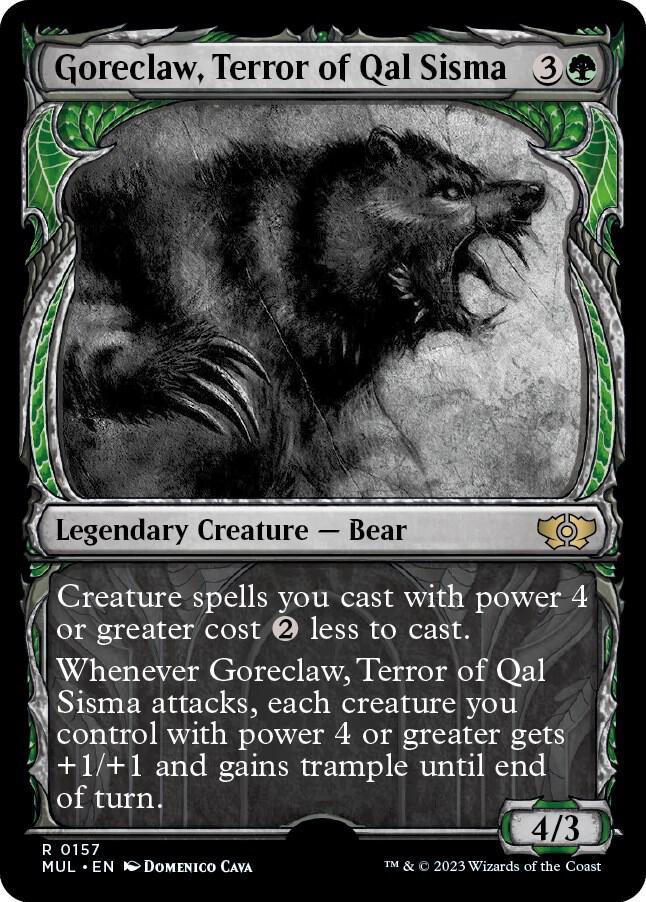 Goreclaw, Terror of Qal Sisma (Halo Foil) (157) [Multiverse Legends] [Showcase]
