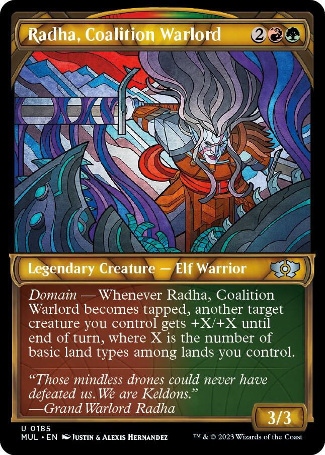 Radha, Coalition Warlord (Halo Foil) (185) [Multiverse Legends] [Showcase]