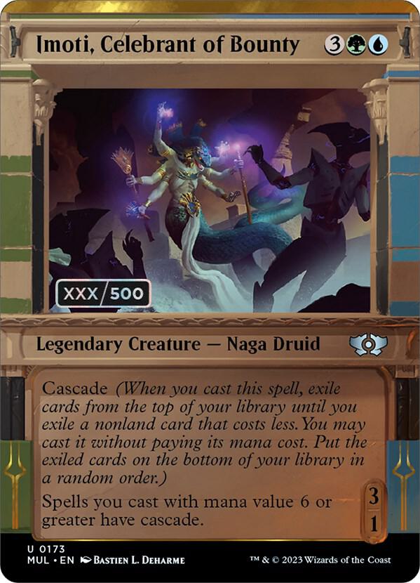 Imoti, Celebrant of Bounty (Serial Numbered) (173) [Multiverse Legends] [Showcase, Borderless]