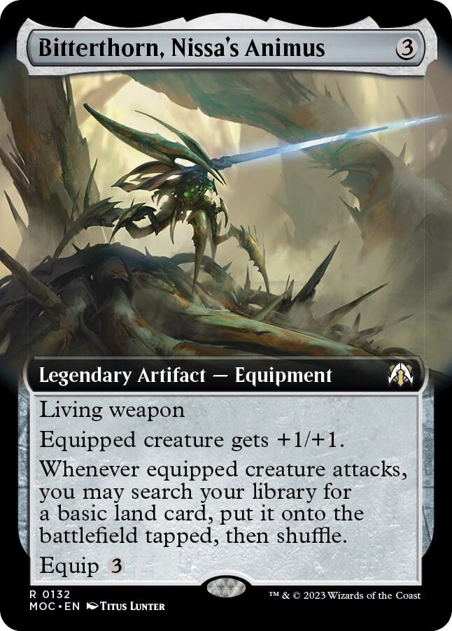 Bitterthorn, Nissa's Animus (Extended Art) (132) [March of the Machine Commander] [Extended Art]