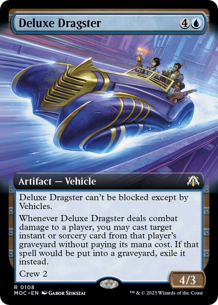 Deluxe Dragster (Extended Art) (108) [March of the Machine Commander] [Extended Art]