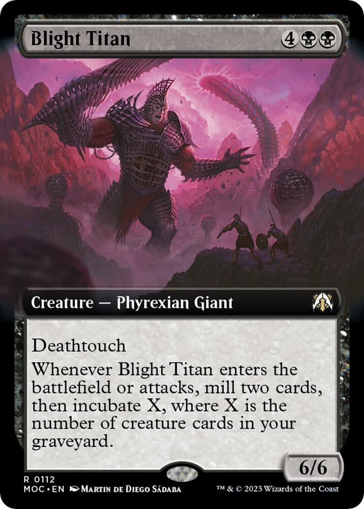 Blight Titan (Extended Art) (112) [March of the Machine Commander] [Extended Art]