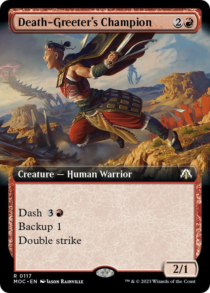 Death-Greeter's Champion (Extended Art) (117) [March of the Machine Commander] [Extended Art]
