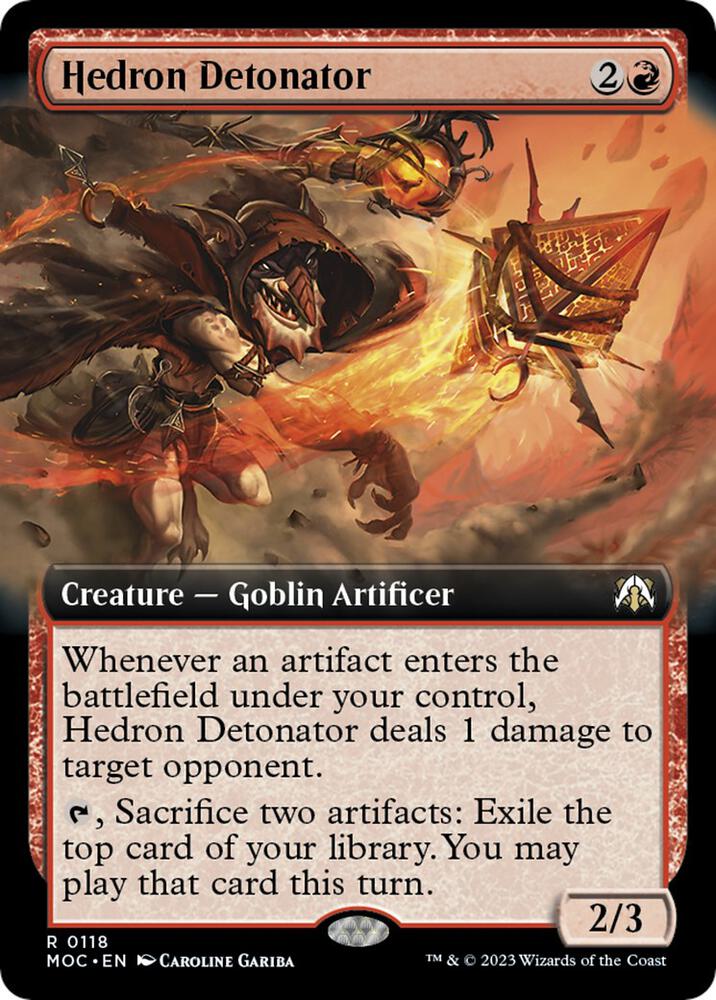 Hedron Detonator (Extended Art) (118) [March of the Machine Commander] [Extended Art]