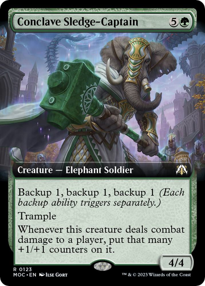 Conclave Sledge-Captain (Extended Art) (123) [March of the Machine Commander] [Extended Art]