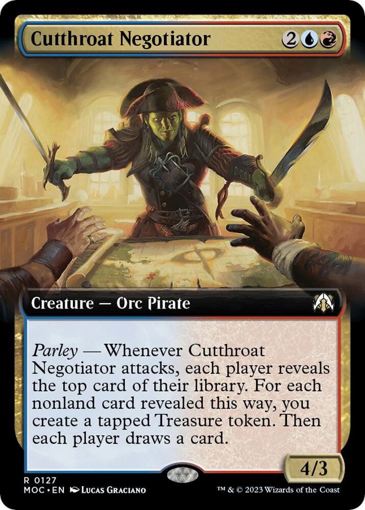 Cutthroat Negotiator (Extended Art) (127) [March of the Machine Commander] [Extended Art]