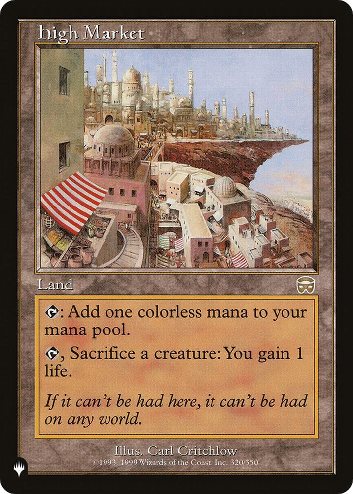 High Market (320/350) [The List]