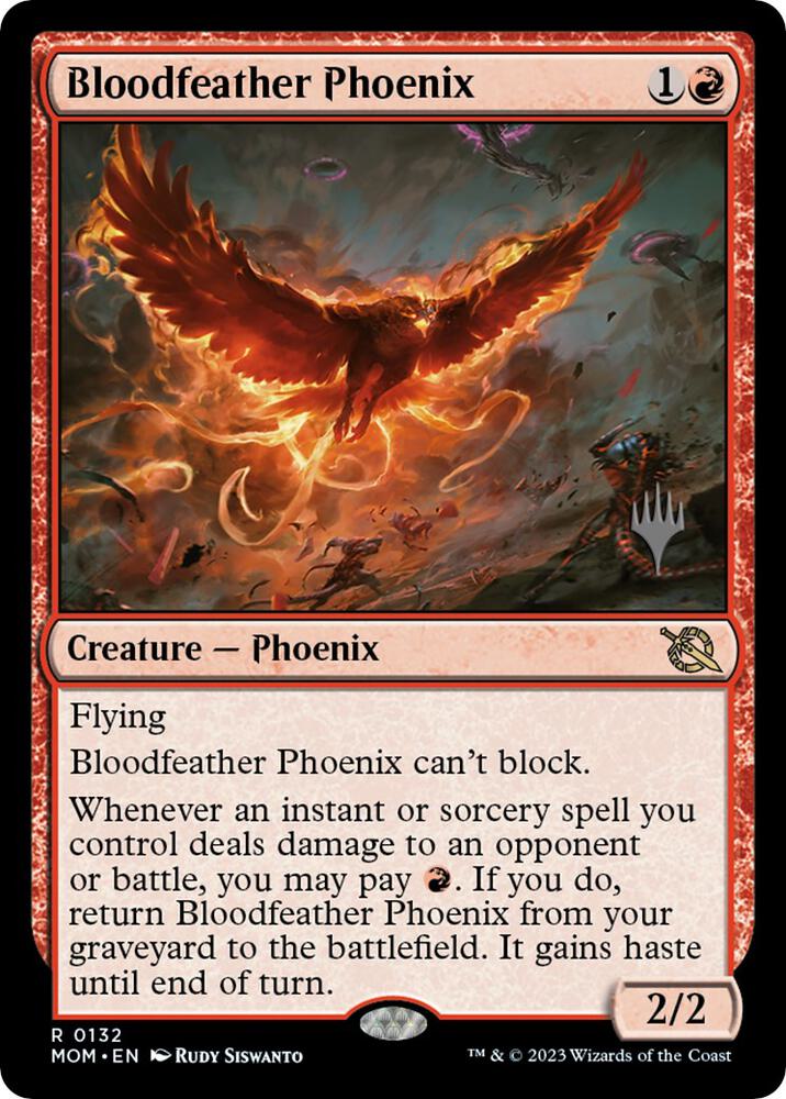 Bloodfeather Phoenix (132) [March of the Machine Promos]