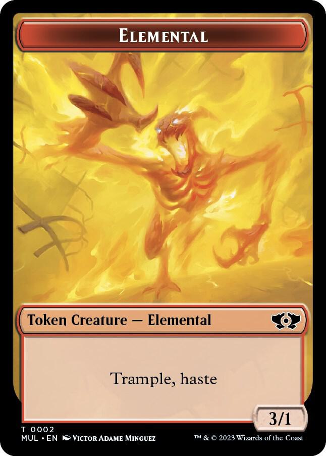 Elemental (0002) // Knight Double-Sided Token (2 // 10) [March of the Machine]