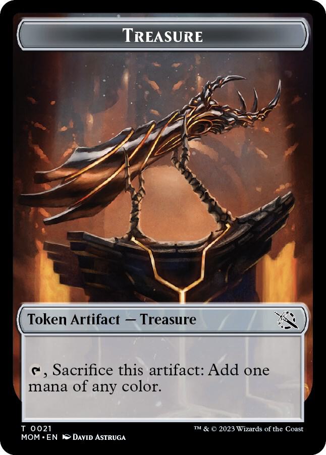 Treasure (0021) // Phyrexian Saproling Double-Sided Token (21 // 8) [March of the Machine]