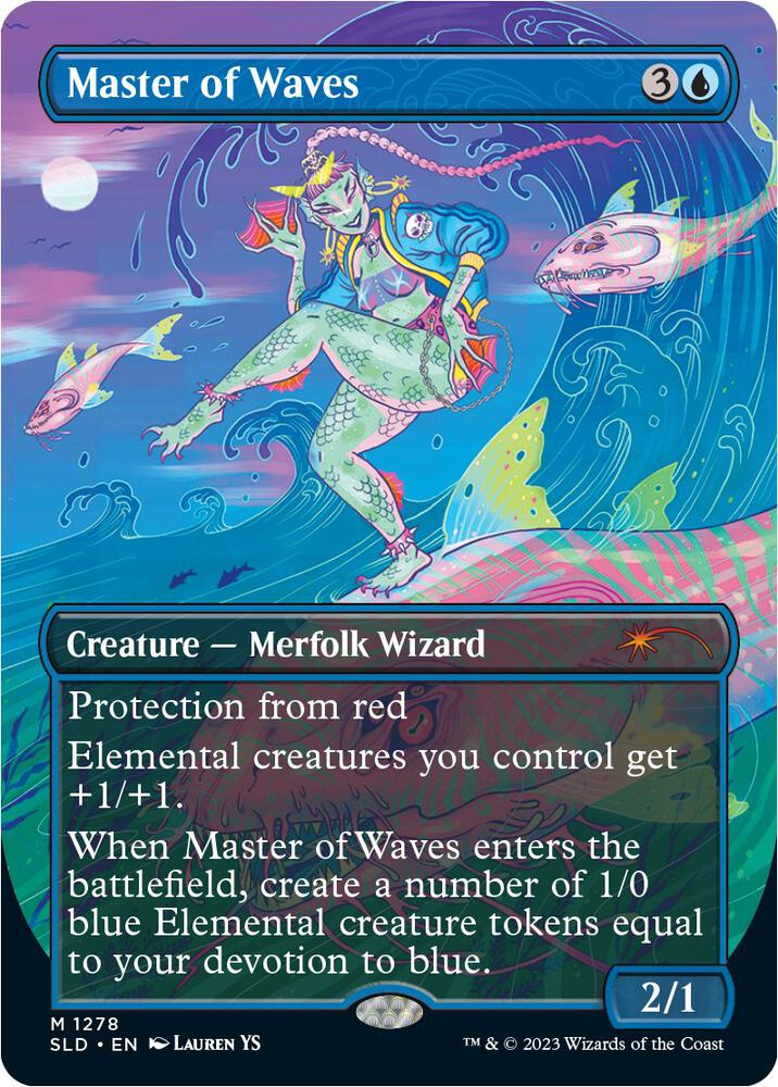 Master of Waves (1278) [Secret Lair Drop] [Borderless]