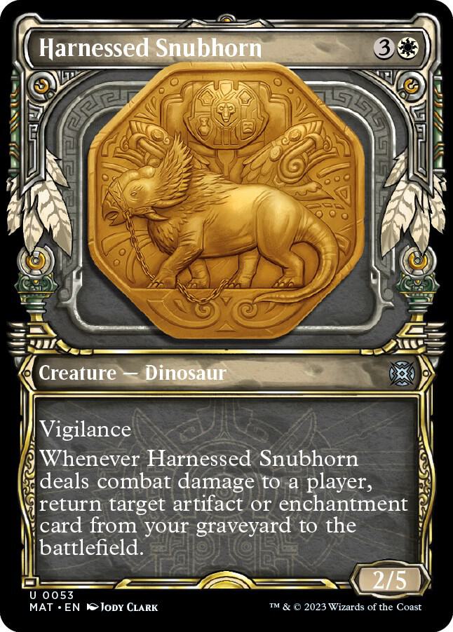 Harnessed Snubhorn (Showcase) (53) [March of the Machine: The Aftermath] [Showcase]