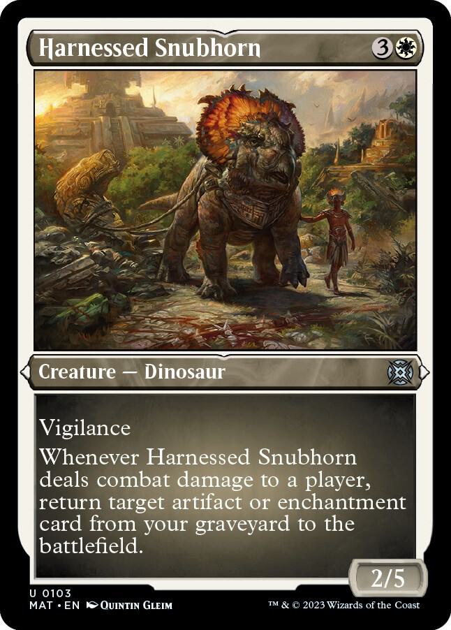 Harnessed Snubhorn (Foil Etched) (103) [March of the Machine: The Aftermath]